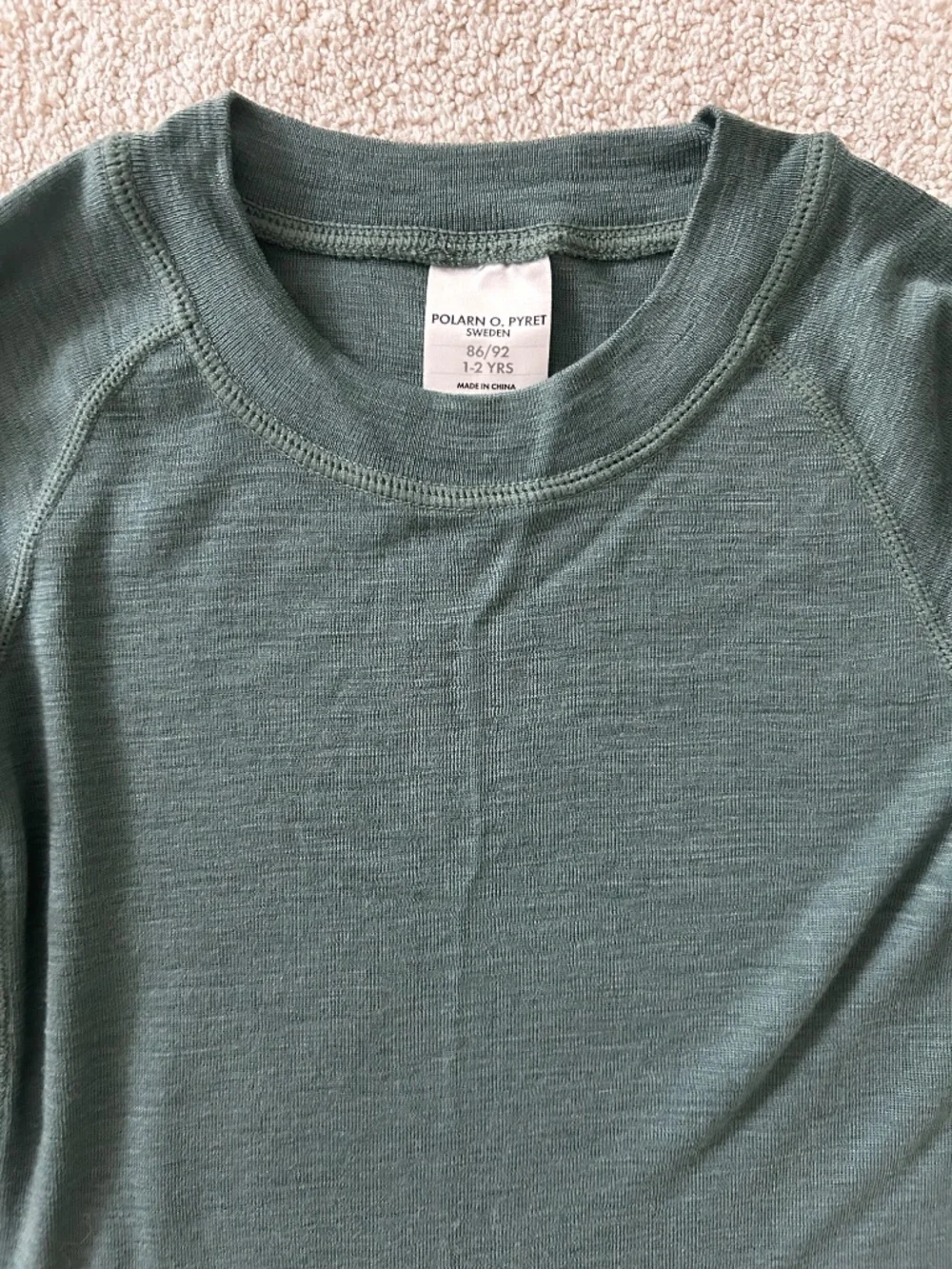 Polarn O Pyret 100% merino wool bodysuit 1-2Y 86/92cm